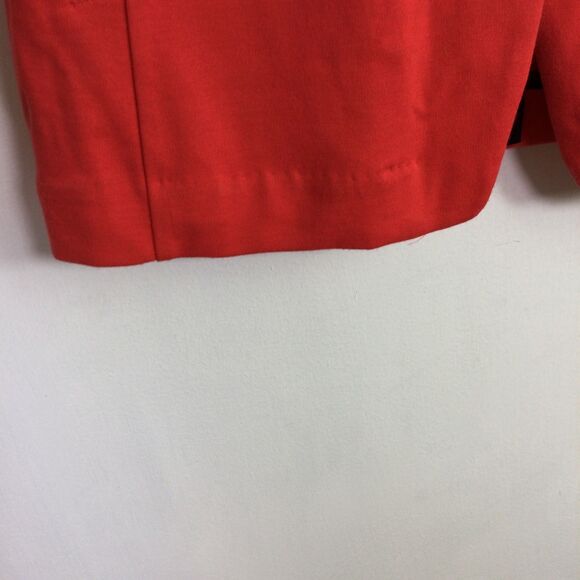 Christian Siriano Womens One Button Zip Pockets Blazer Jacket Coral Size Medium - Picture 8 of 13